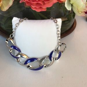 Silver and purplish choker necklace. NWOT